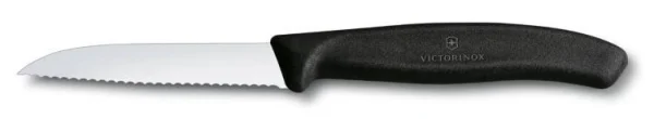 Victorinox SwissClassic Gemüsemesser Mit Wellenschliff, 8 Cm, Schwarz 1